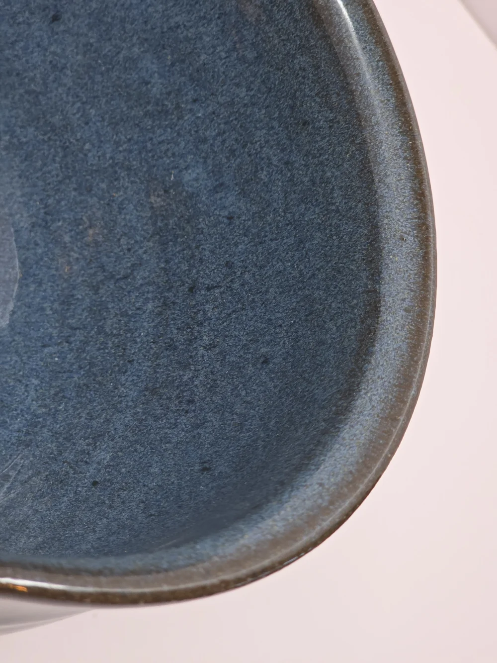 Vintage Pottery Batter Bowl Cobalt Blue- Rustic Farmhouse
